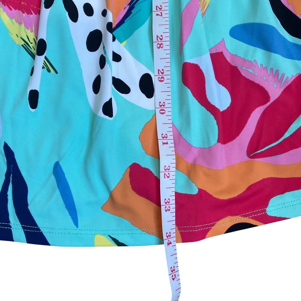 Mary Square Sz M Laguna Dress in Tropical Floral Print Tiered Babydoll Mini - Picture 13 of 16